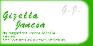 gizella jancsa business card